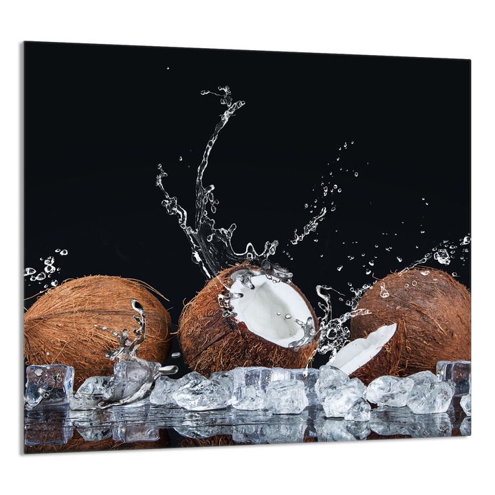 TMK ArtDeko Üveg konyhai hátlap 65x60 cm, védelem, modern design