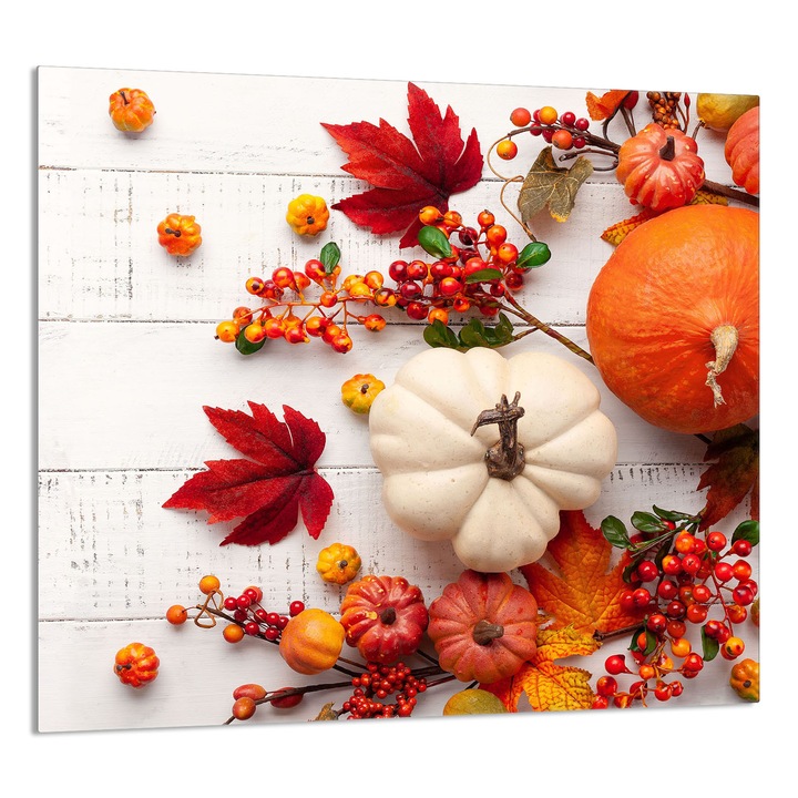 TMK ArtDeko Üveg konyhai hátlap 65x60 cm, tök design, multifunkcionális