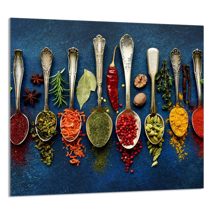 TMK ArtDeko konyhai üvegpanel 65x60cm, védelem, edénytartó, többszínű