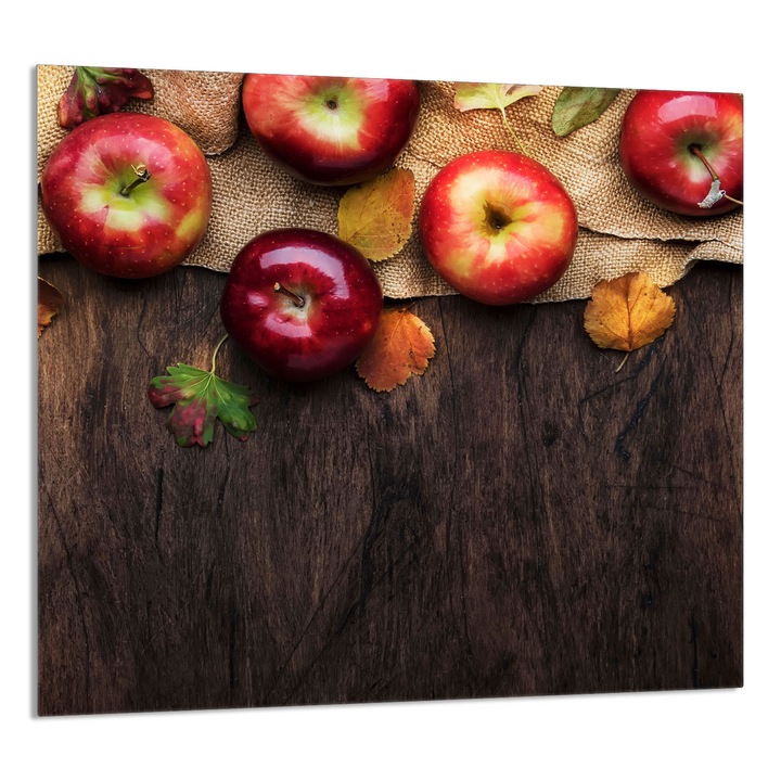 TMK ArtDeko 65x60cm üveg konyhai hátlap, alma design, multifunkcionális