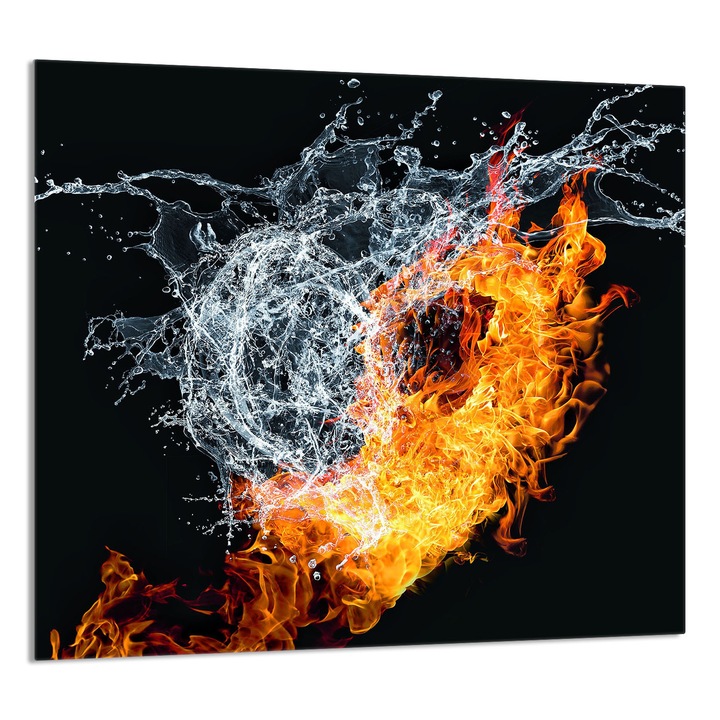 TMK ArtDeko Üveg konyhai hátlap 65x60cm, védelem, edénytartó