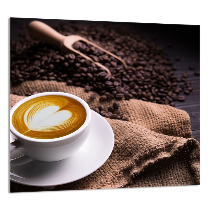 TMK ArtDeko Üveg konyhai hátfal 65x60cm, védelem, edénytartó, többszínű