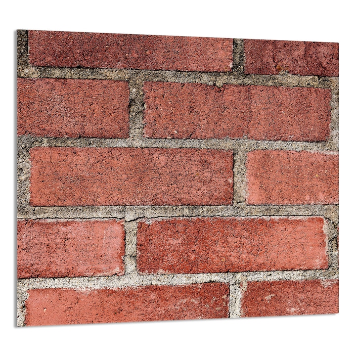 Panou de sticla pentru bucatarie TMK ArtDeko 65x60 cm, design caramida, multifunctional