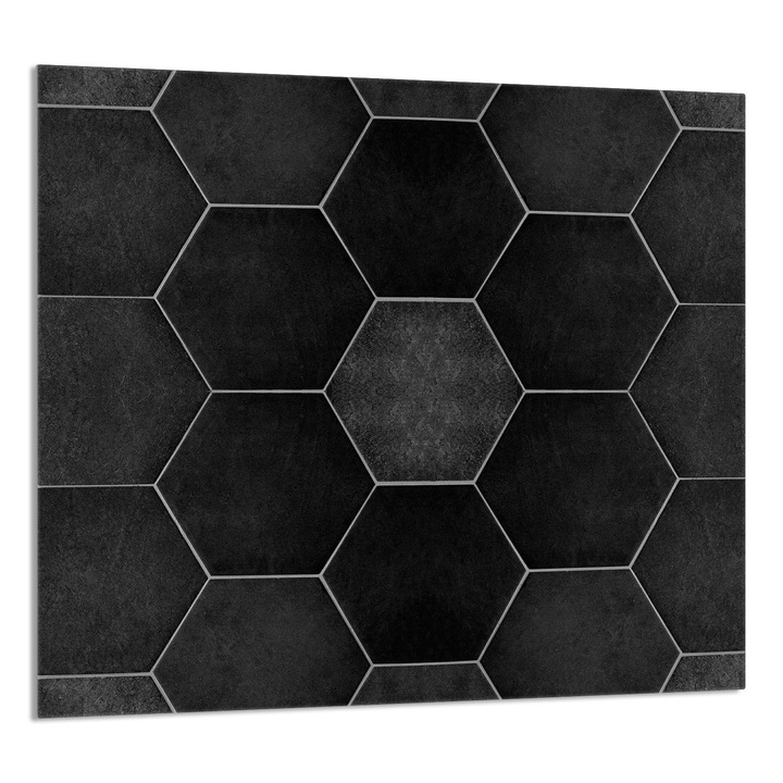 TMK ArtDeko Üveg konyhai panel 65x60cm, védelem, szürke