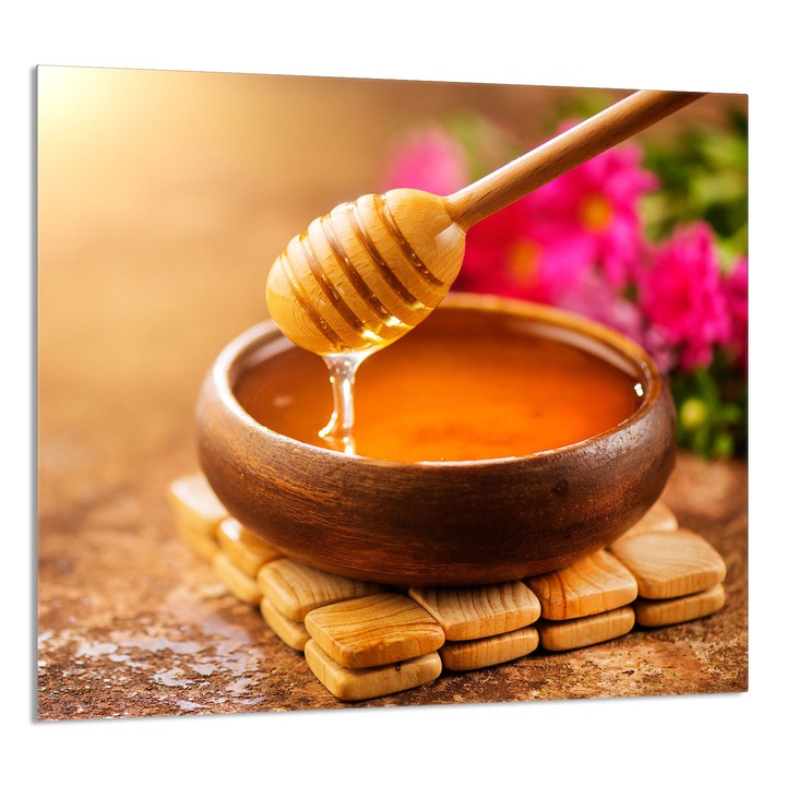 TMK ArtDeko konyhai üveg hátlap 65x60cm, védelem, edénytartó, többszínű