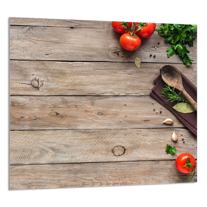 TMK ArtDeko Üveg konyhai hátfal 65x60cm, védelem, edénytartó, modern design