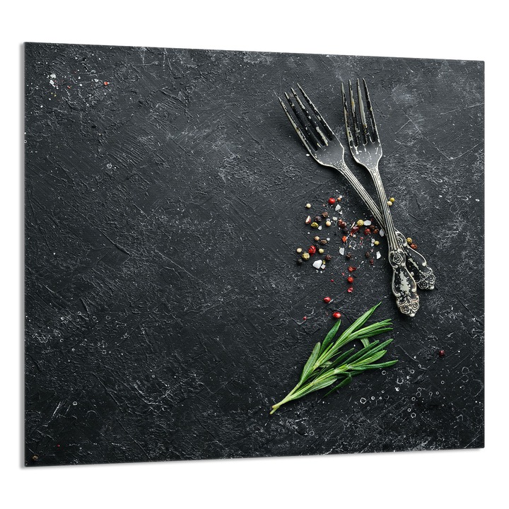 Üvegpanel konyhába TMK ArtDeko 65x60cm, védelem, szürke