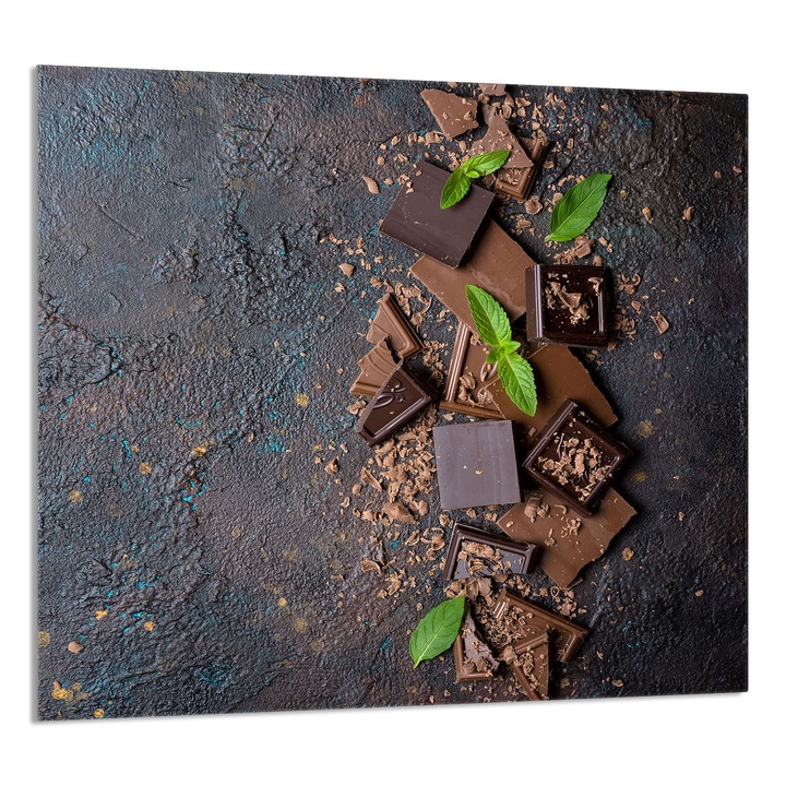 TMK ArtDeko 65x60cm üveg konyhai dekorációs tábla, védelem, modern design