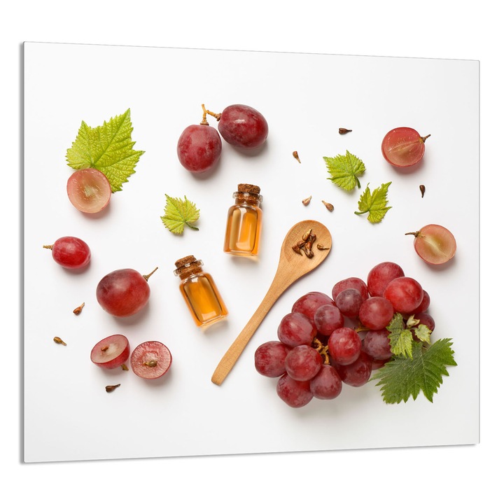 TMK ArtDeko Üveg konyhai hátlap 65x60 cm, gyümölcs design, védelem és edénytartó