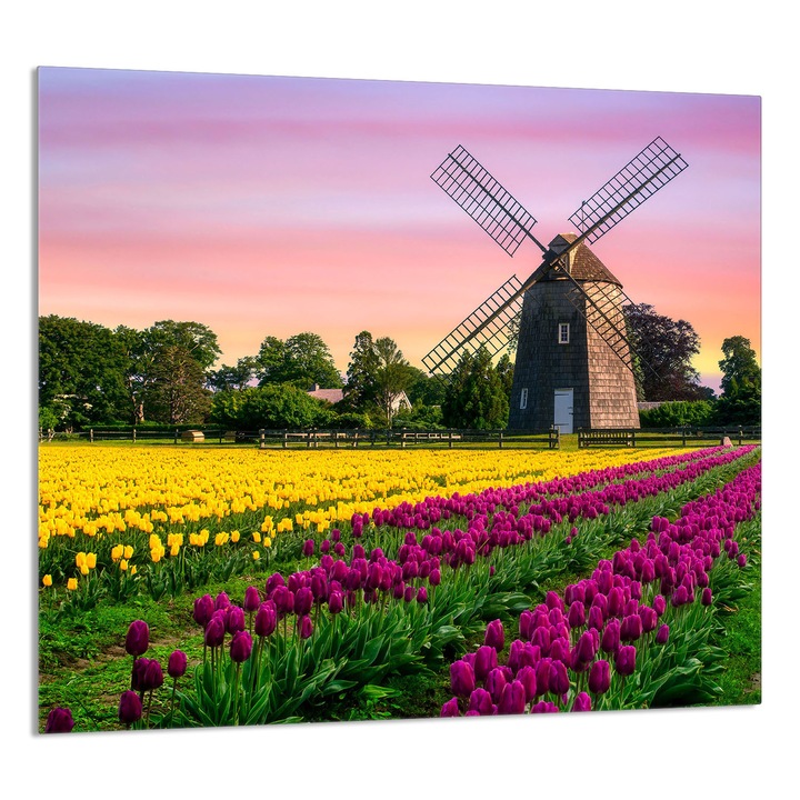 TMK ArtDeko 65x60 cm-es, többszínű üveg díszítőpanel konyhába, védelem