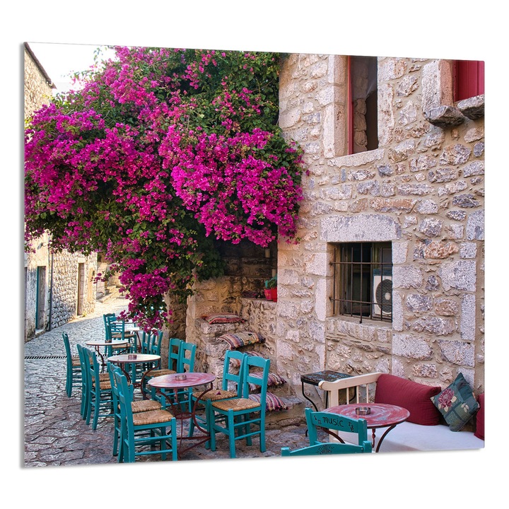 TMK ArtDeko konyhai üveg hátlap 65x60cm, védelem, edénytartó, többszínű