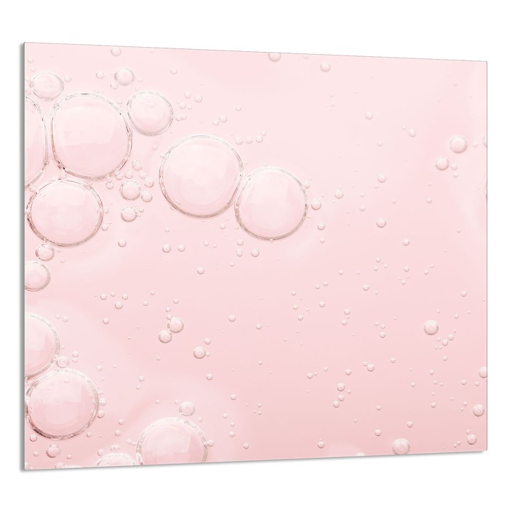 TMK ArtDeko 65x60cm rózsaszín, multifunkcionális dekoratív üveglap konyhába