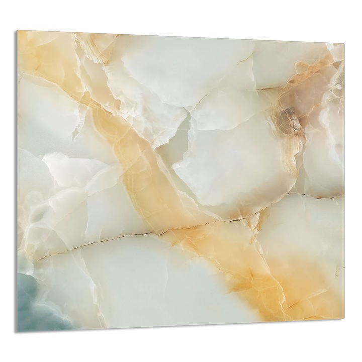 TMK ArtDeko dekoratív üveg fali panel konyhába 65x60 cm, márvány, többfunkciós, fröccsenésgátló