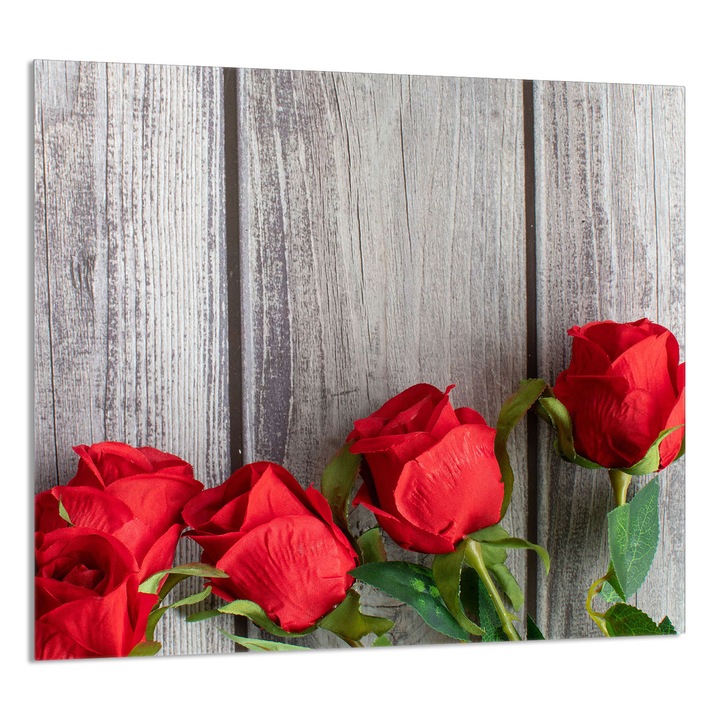 TMK ArtDeko konyhai üvegpanel 65x60cm, modern design, szennyeződés elleni védelem, rózsaszín