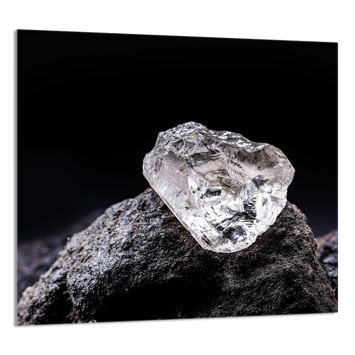 TMK ArtDeko dekoratív üveg fali panel konyhába, 65x60 cm, modern design, szennyeződés elleni védelem, fekete szürke