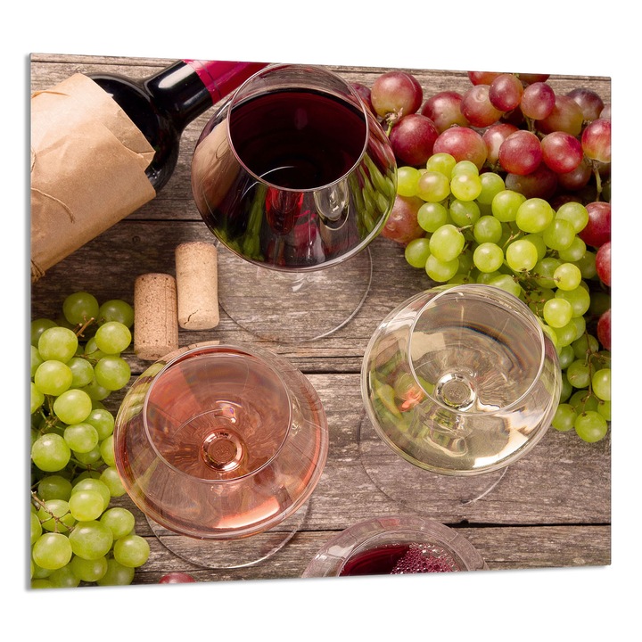 TMK ArtDeko 65x60cm üveg konyhai dekorációs panel, védelem