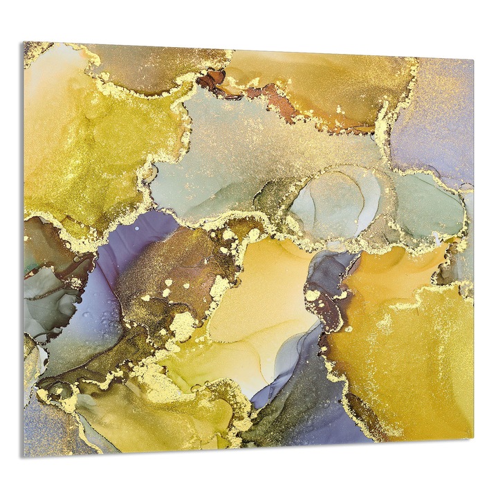 TMK ArtDeko 65x60cm üveg dekorációs tábla konyhába, márvány, multifunkcionális