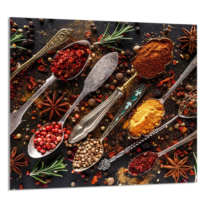 TMK ArtDeko 65x60cm üveg dekorációs tábla konyhába, védelem