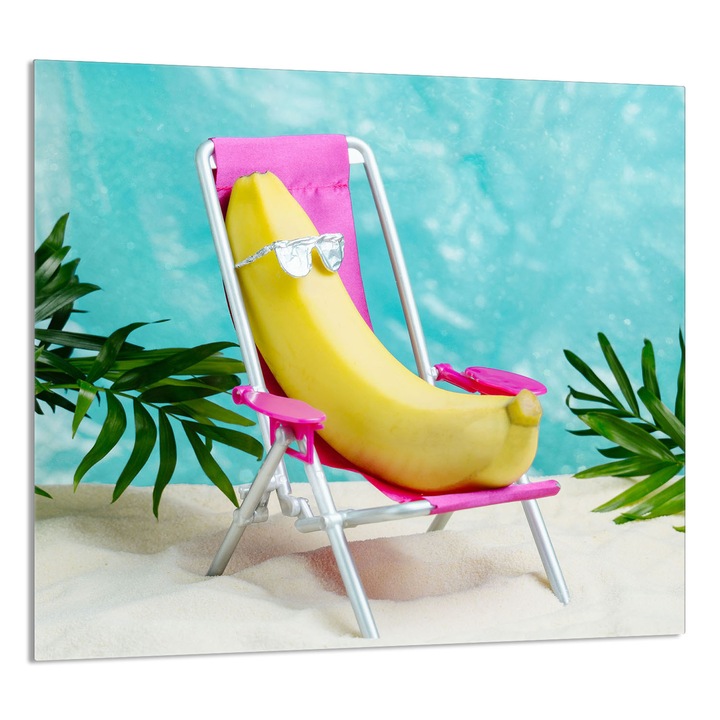 TMK ArtDeko dekoratív üveg fali panel konyhába, 65x60cm, modern dizájn, szennyeződés elleni védelem, többszínű