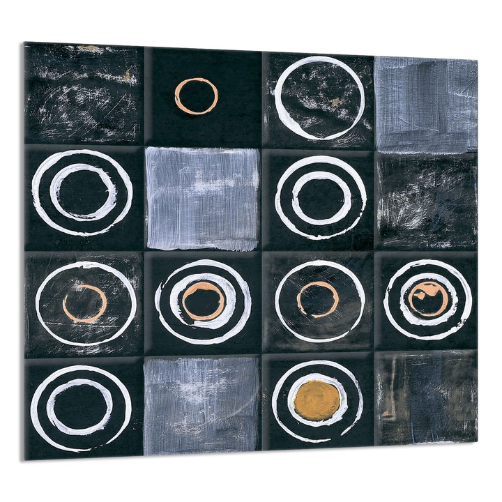 TMK ArtDeko 65x60cm üveg konyhai hátfal, modern design, multifunkcionális, szennyeződés elleni védelem, könnyen tisztítható