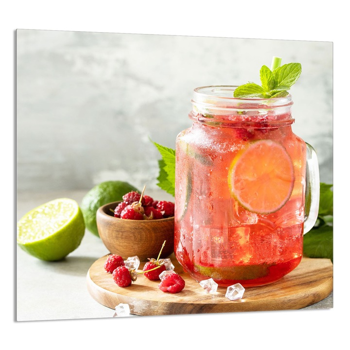 TMK ArtDeko 65x60 cm-es dekoratív üveg fali panel konyhába, védelem