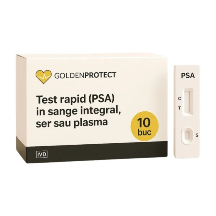 Test rapid (PSA) in sange integral, ser sau plasma, Golden Protect, 10 bucati