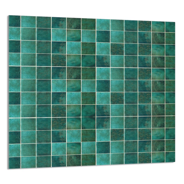 TMK ArtDeko 65x60cm üveg dekorációs tábla konyhába, zöld, multifunkcionális