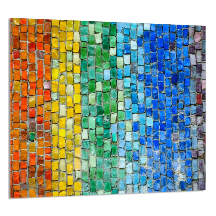 TMK ArtDeko dekoratív üveg fali panel konyhába, 65x60 cm, színes, multifunkcionális