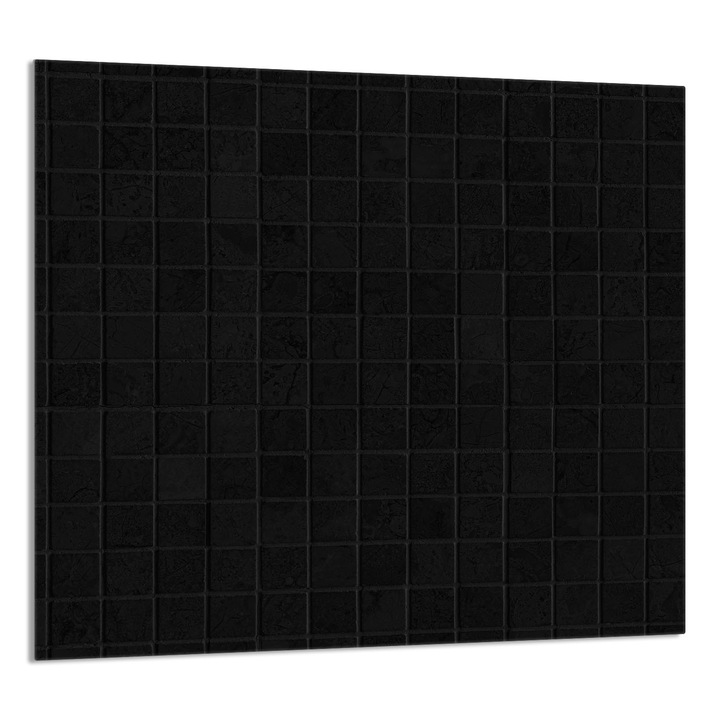 TMK ArtDeko konyhai üvegpanel 65x60cm, védelem, modern design, fekete