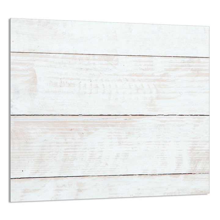 TMK ArtDeko 65x60cm üveg dekorációs lap konyhába, védelem, edénytartó, fehér