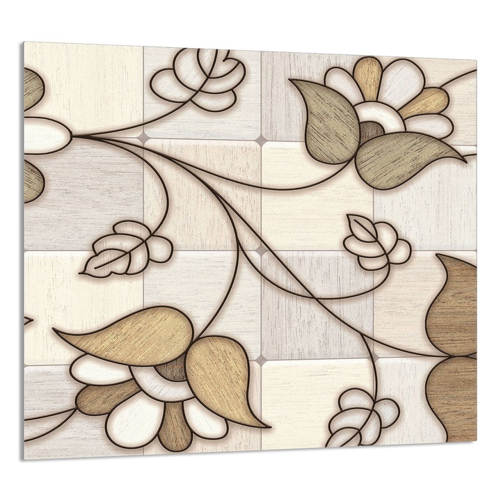 TMK ArtDeko 65x60cm üveg konyhai panel, mozaik dizájn, multifunkcionális