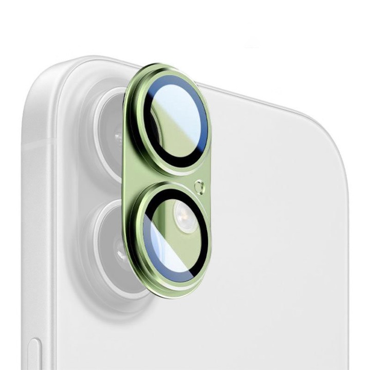 Kit de protectie Camere, Metalic, Full Cover pentru iPhone 17, Verde