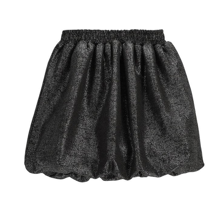 Fusta eleganta Coccodrillo, poliester, efect metalizat, negru