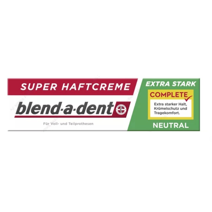 Adeziv pentru proteze Blend-a-Dent Neutral 47g, fixare eficienta, fara aroma