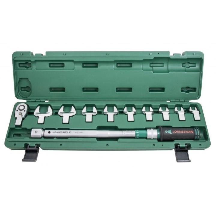Cheie dinamometrica Jonnesway 60-340Nm cu capete incluse, prindere clichet 1/2 inch, set complet