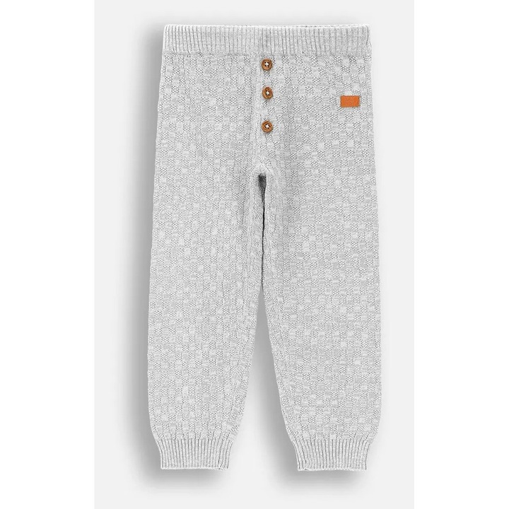 Coccodrillo ZC4122201MBN gyermek nadrág, szürke, pamut, díszgombokkal és mandzsettával