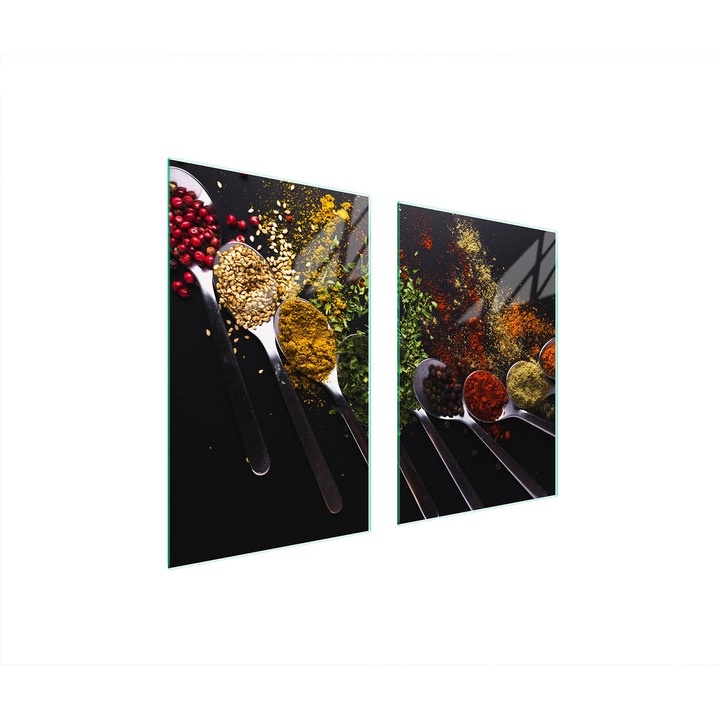 Üveg tűzhelyvédő lap TMK ArtDeko, 35x30x52cm, modern design, könnyen tisztítható