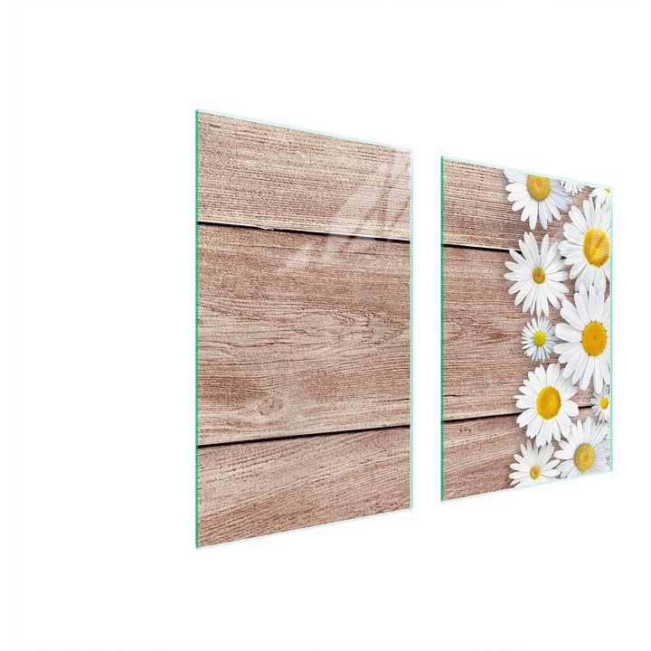 TMK ArtDeko üveg tűzhelyvédő lap, 35x30x52 cm, modern design, könnyen tisztítható