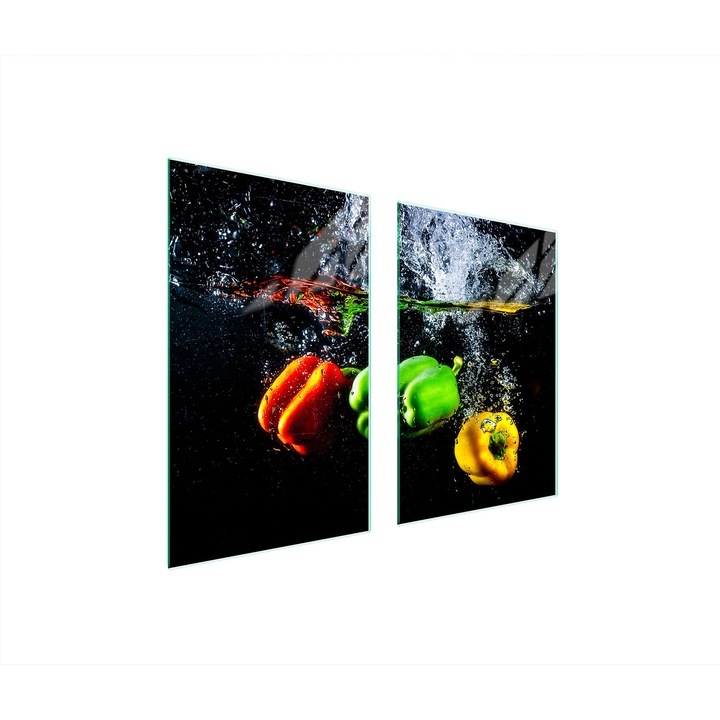 Üveg tűzhelyvédő lap TMK ArtDeko, 35x30x52cm, modern design, könnyen tisztítható