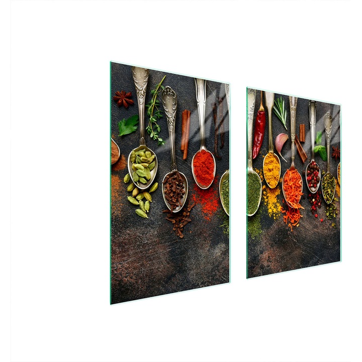 Üveg tűzhelyvédő lap TMK ArtDeko, 35x30x52cm, modern design, könnyen tisztítható