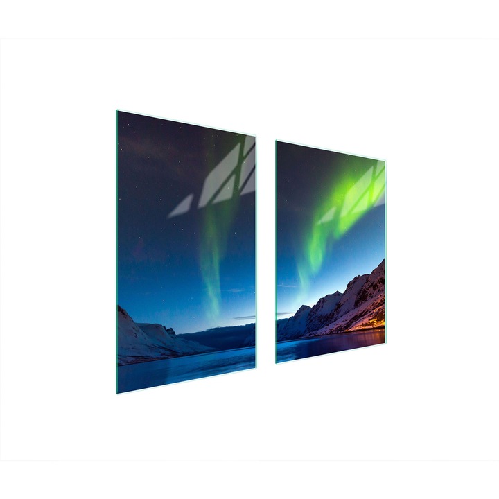 TMK ArtDeko üveg tűzhelyvédő lap, 35x30x52 cm, modern design, könnyen tisztítható, többszínű