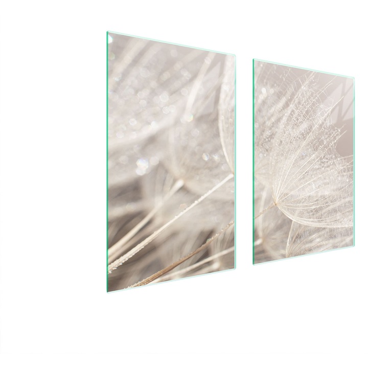 TMK ArtDeko üveg főzőlap védő, 35x30x52 cm, virágmintás, multifunkcionális