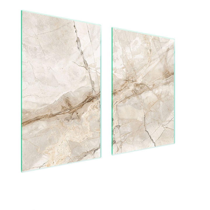 TMK ArtDeko konyhai üveg védőlap, 35x30x52 cm, márvány design, multifunkcionális