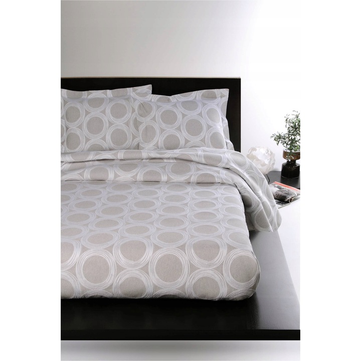 Cuvertura Eleganta 240x260cm, Model Clasic, Bej/Alb