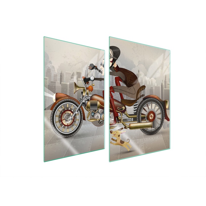 TMK ArtDeko konyhai üveg védőlemezek, 2x 35x52 cm, többszínű, magas hőmérsékletnek ellenálló