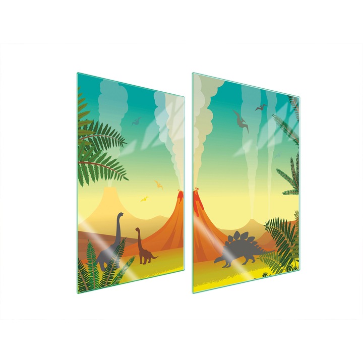 Üveg konyhai védőlemezek 2x35x52 cm, TMK ArtDeko, modern design, magas hőmérsékletnek ellenálló, többszínű