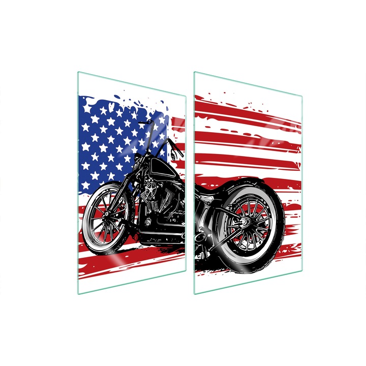 TMK ArtDeko konyhai üveg védőlemezek, 2x 35x52 cm, többszínű, magas hőmérsékletnek ellenálló