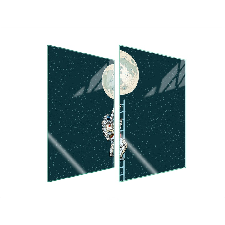 Konyhai üveg hátlap, 2x35x52 cm, TMK ArtDeko, modern design, könnyen tisztítható, többszínű