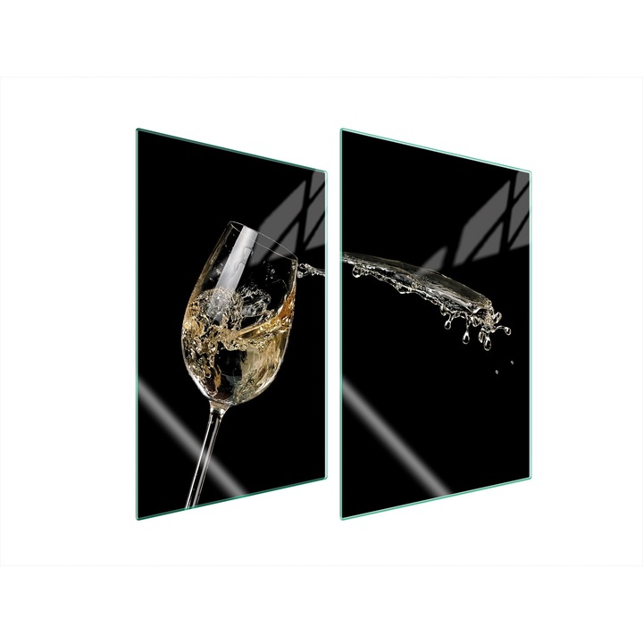 Üveg konyhai védőlemezek 2x35x52 cm, TMK ArtDeko, modern design, hőálló