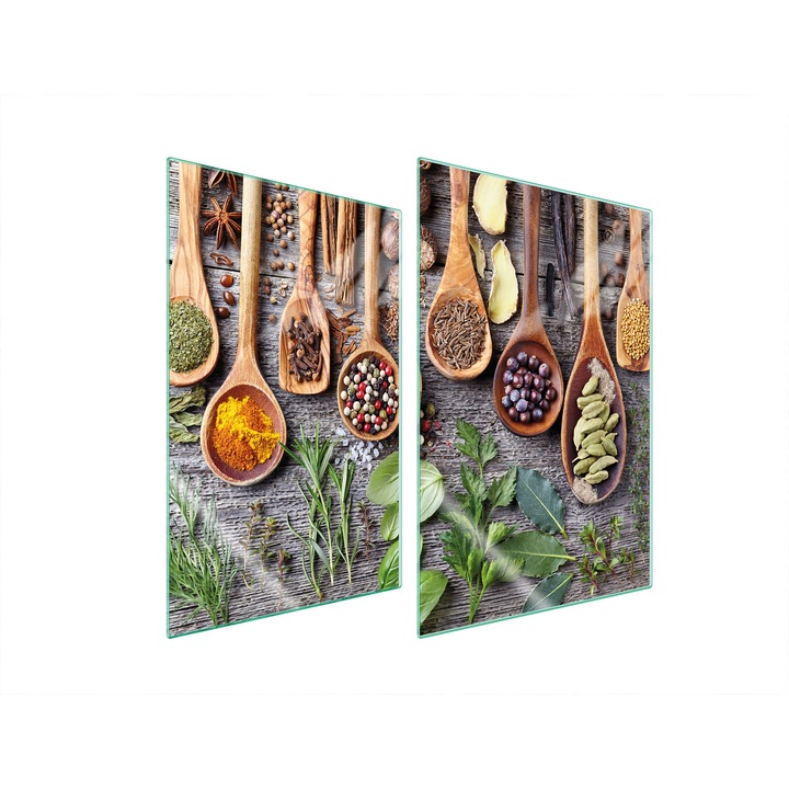 Üveg konyhai hátfal TMK ArtDeko, 2x 35x52 cm, többszínű